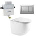 570*360*410mm Mercio Raul99 Gloss White Rimless Wall-Faced Floor Toilet & Geberit Alpha Cistern & Button