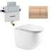 570*360*410mm Mercio Raul99 Gloss White Rimless Wall-Faced Floor Toilet & Geberit Alpha Cistern & Button