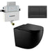 570*360*410mm Mercio Norton99 Matt Black Mercio Quiet Wall-Faced Floor Toilet & Geberit Alpha Cistern & Button