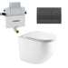 570*360*410mm Mercio Raul99 Gloss White Rimless Wall-Faced Floor Toilet & Geberit Alpha Cistern & Button