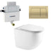 570*360*410mm Mercio Raul99 Gloss White Rimless Wall-Faced Floor Toilet & Geberit Alpha Cistern & Button