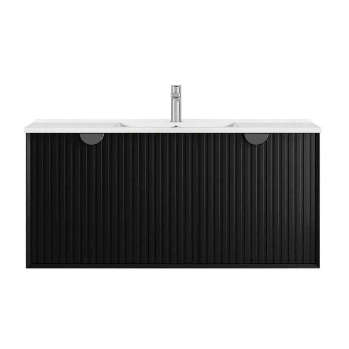 600-1500*460*550mm OTTI Marlo Matt Black Bathroom Wall Hung Vanity