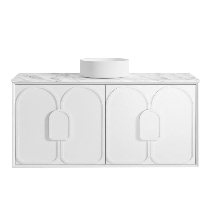 600-1800*460*550mm OTTI Laguna Mark Il Matt White High Moisture Resistant Plywood Wall Hung Vanity