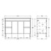 900-1800*460mm Bathroom Vanity Standard PVC Gloss White Freestanding With Kickboard Vanity - HD reno
