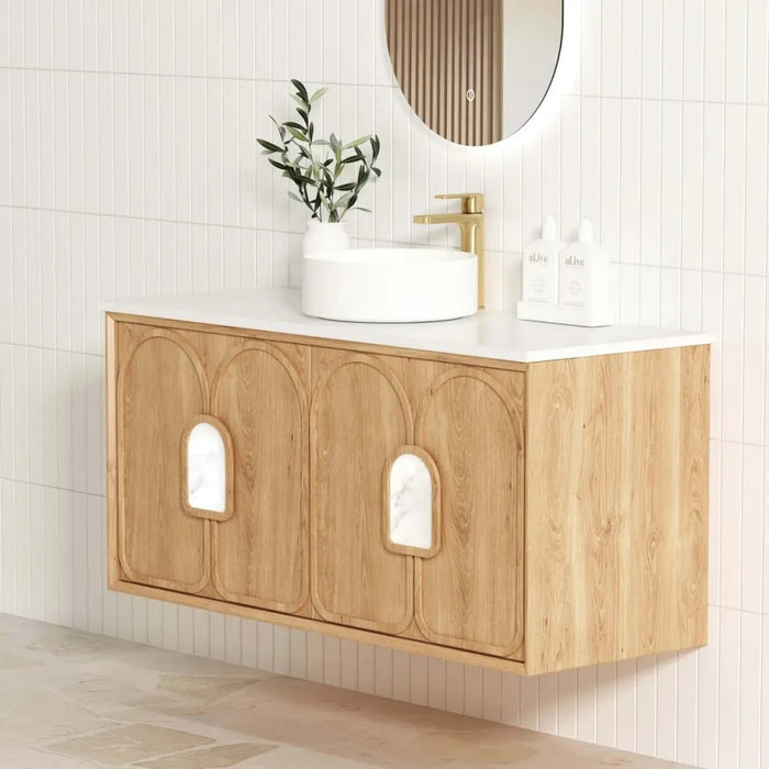 600-1800*460*550mm OTTI Laguna Mark Il Natural Woodland Oak High Moisture Resistant Plywood Wall Hung Vanity