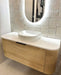 1200*460*450mm OTTI Bondi Natural Oak Cabinet Only and Stone Top Bathroom Wall Hung Vanity - HD reno