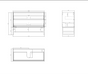 1200*460*550mm Boston Light Grey High Moisture Resistant Plywood/Polyurethane Wall Hung Vanity - HD reno