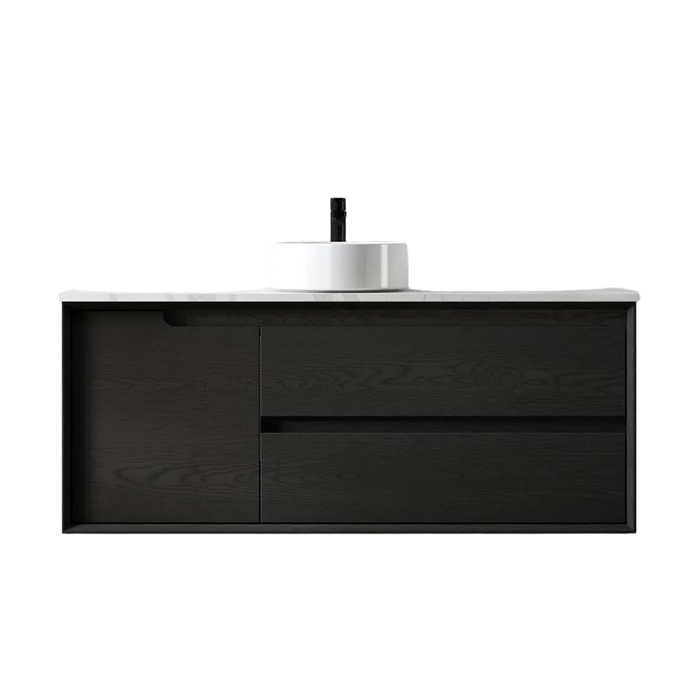600-1500*460*550mm OTTI Byron Matt Black High Moisture Resistant Plywood Bathroom Wall Hung Vanity