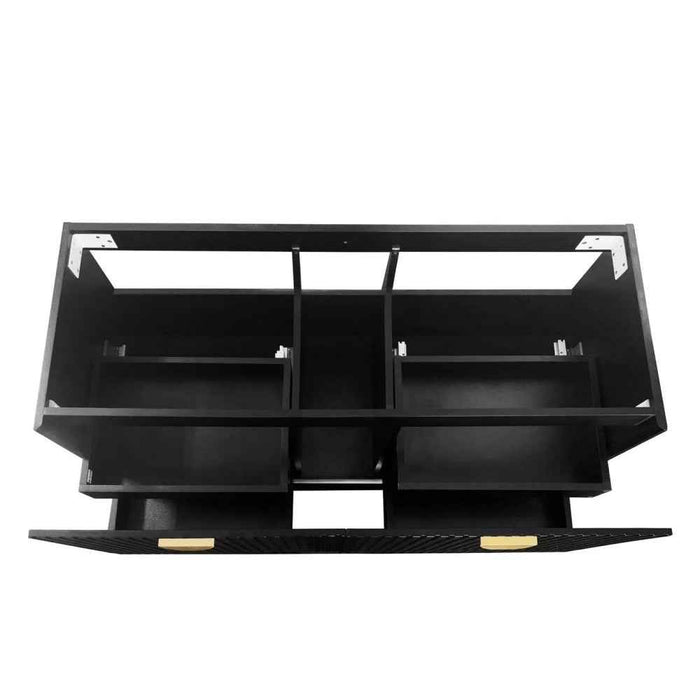 600-1500*460*550mm OTTI Marlo Matt Black Bathroom Wall Hung Vanity
