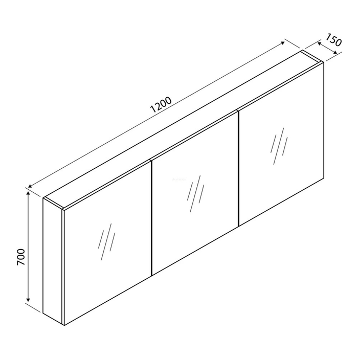 600-1200*700*150mm Aulic Bella Tuscana/Calader/Matt White/Matt Black/Gloss White/Leo/Grace/Mia/Max Shaving Cabinet
