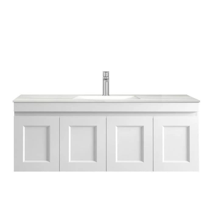 600-1500*455*445mm OTTI Hampton Matt White Bathroom Wall Hung Vanity