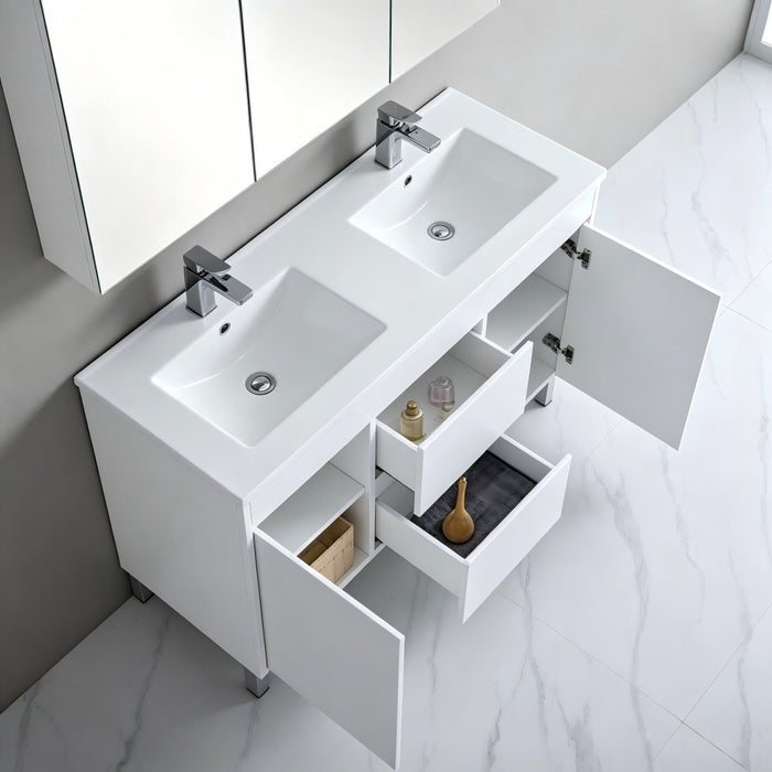 900-1800*460*880mm Poseidon Standard Gloss White PVC Freestanding Vanity With Legs