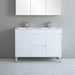 900-1800*460mm Bathroom Vanity Standard PVC Gloss White Freestanding With Kickboard Vanity