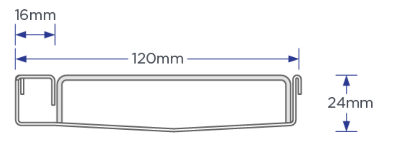 Shower Screen Support drainage system with Punched Perpendicular Slot (PPS) grate style