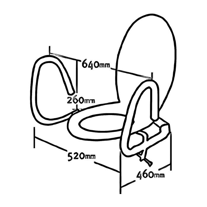 Throne Stainless Steel 3in1 Arms