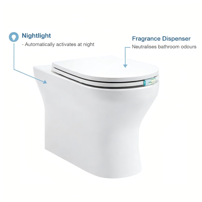 560*360*422mm Kohler Modern Life  Gloss White Rimless With Elite Seat/Slim Seat Wall Faced Toilet