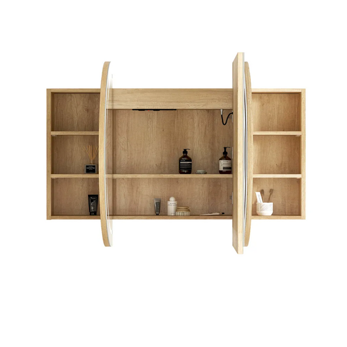1800*900mm Otti LED Bondi Oval Curved Moisture Resistant Plywood Shaving Cabinet