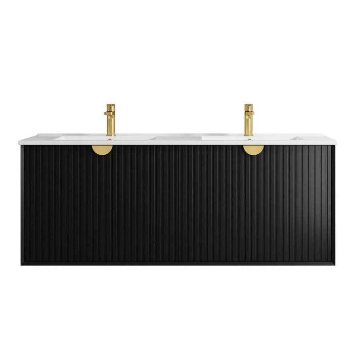 600-1500*460*550mm OTTI Marlo Matt Black Bathroom Wall Hung Vanity