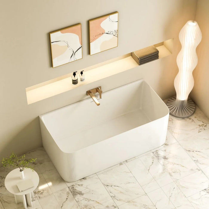 1500/1700*800*580mm Mercio Bullion Ultra-Thin Back-to-Wall Bathtub