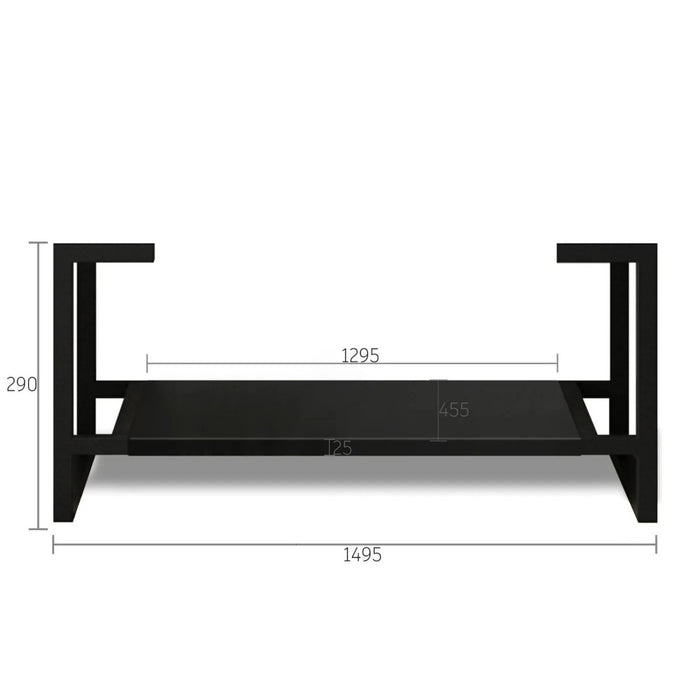 600-1500*460*840mm OTTI Marlo Matt Black Bathroom Freestanding Vanity With Legs