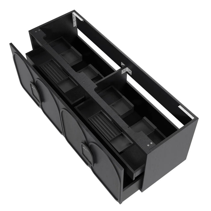 600-1800*460*550mm OTTI Laguna Mark Il Black Oak High Moisture Resistant Plywood Wall Hung Vanity