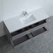 600-1500*460*560mm Matt Grey Bathroom Vanity Wall Hung Cabinet Only and Ceramic/Stone Top Available