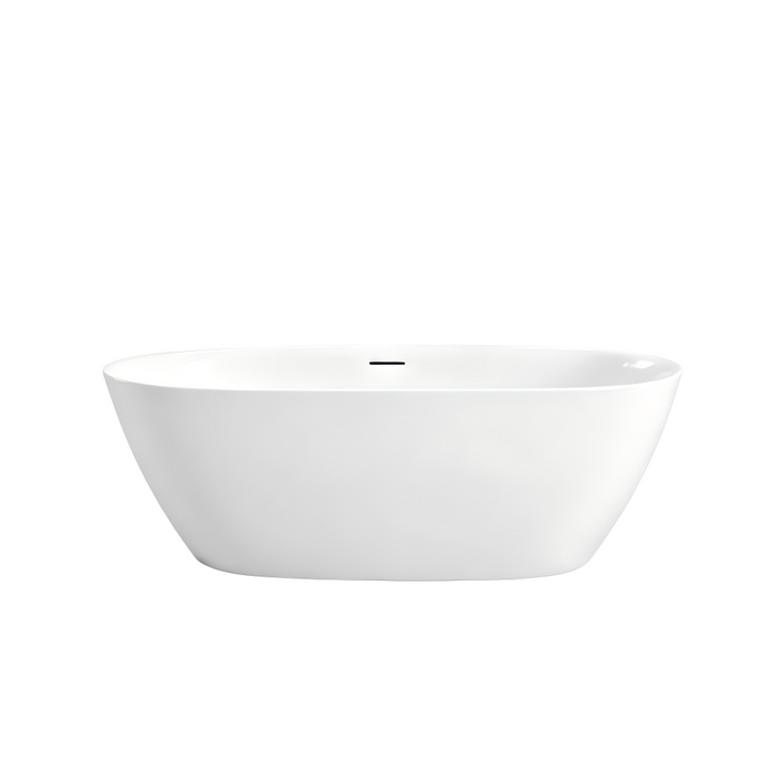 1500/1700*800*580mm Mercio Pilato White Oval Freestanding Bathtub