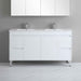 900-1800*460mm Bathroom Vanity Standard PVC Gloss White Freestanding With Legs Vanity