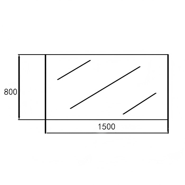 450-1500mm Sunny Beveled Edge Frameless Glass Rectangle Copper Free Mirror With Safety Firm