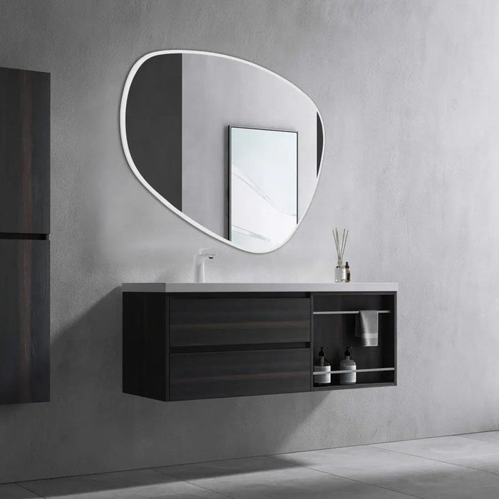 800-1000*mm Aquaperla Irregular 3 Color Lighting Touch Sensor Switch LED Mirror