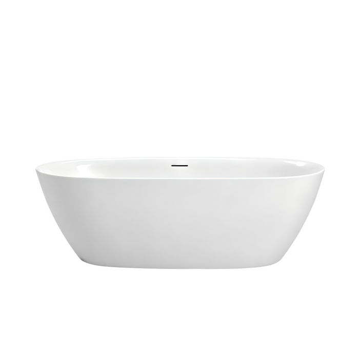 1500/1700*800*580mm Mercio Pilato White Oval Freestanding Bathtub