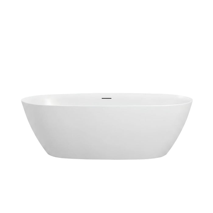 1500/1700*800*580mm Mercio Pilato White Oval Freestanding Bathtub