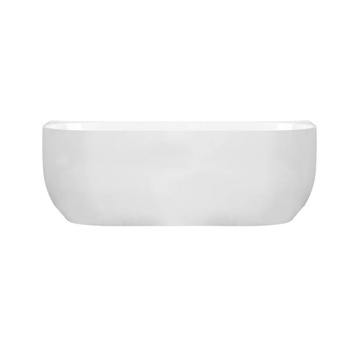 1500/1700mm Mercio Anna Gloss White Oval Back To Wall Bathtub