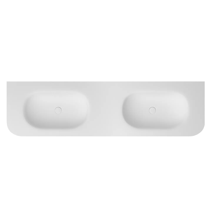 600-1800*490*550mm Otti Havana Woodland Oak Fluted Curve Wall Hung Vanity