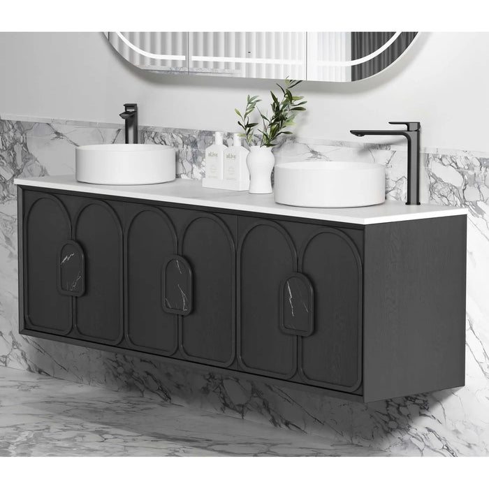 600-1800*460*550mm OTTI Laguna Mark Il Black Oak High Moisture Resistant Plywood Wall Hung Vanity