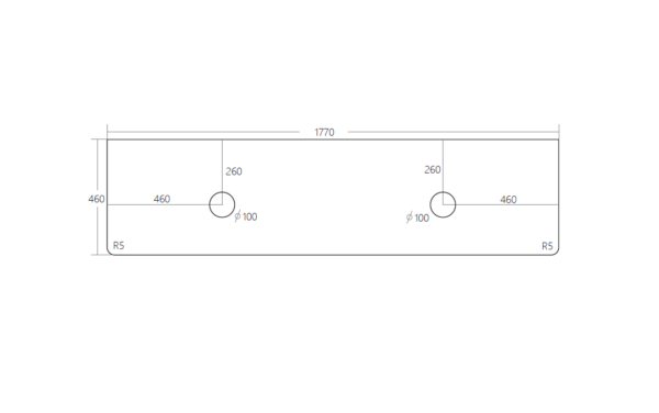 600-1800*450*400mm Vienna Matt White MR Melamined Board Panel With PVC Coating Fluted Wall Hung Vanity