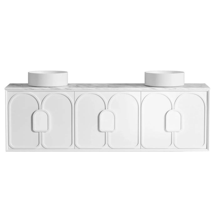 600-1800*460*550mm OTTI Laguna Mark Il Matt White High Moisture Resistant Plywood Wall Hung Vanity
