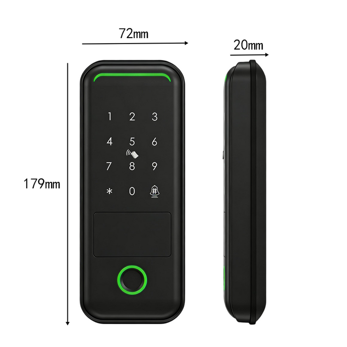 IntelliLock IL-RIM1 Rim 5-in-1 Smart Door Lock With Built-in Doorbell and Easy No-Drill Installation With WiFi