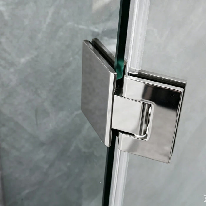 800-1200mm Covey Frameless Light Gold Fitting Diamond Pivot Door 10mm Glass Shower Screens - 2000mm Height