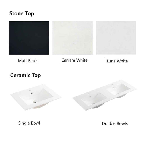 600-1500*455*500mm Mercio Seattle Matt White Wall Hung Vanity
