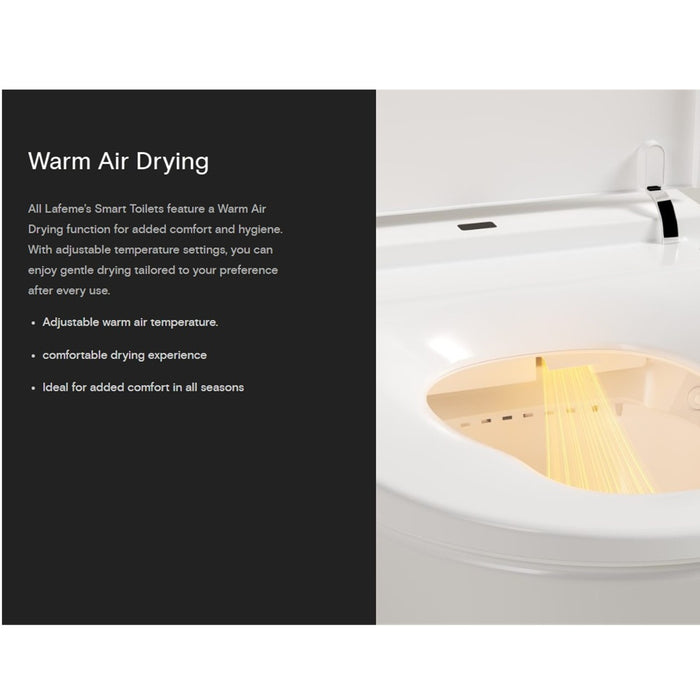 590*400*490mm Lafeme Crawford Rimless Wall Faced Minimalist Smart Toilet Suite