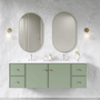 600-1500*455*480mm Poseidon CETO Miami Olive Green PVC Bathroom Wall Hung Vanity