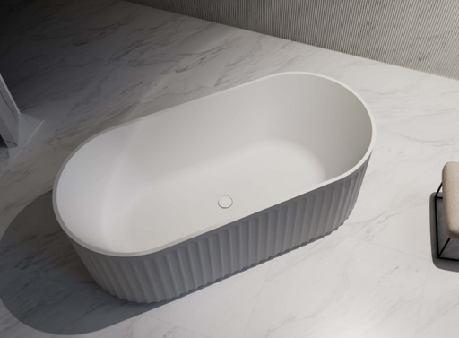 1500/1700mm ABS Roma Riva Gloss or Matt White Oval Freestanding Bathtub - HD reno