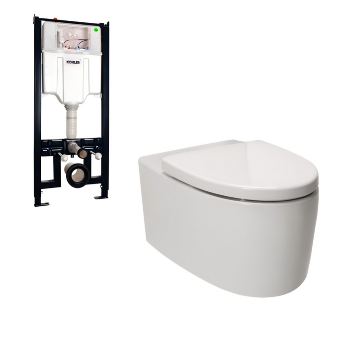560*370*446mm Kohler Grande Vitreous China Wall Hung Toilet