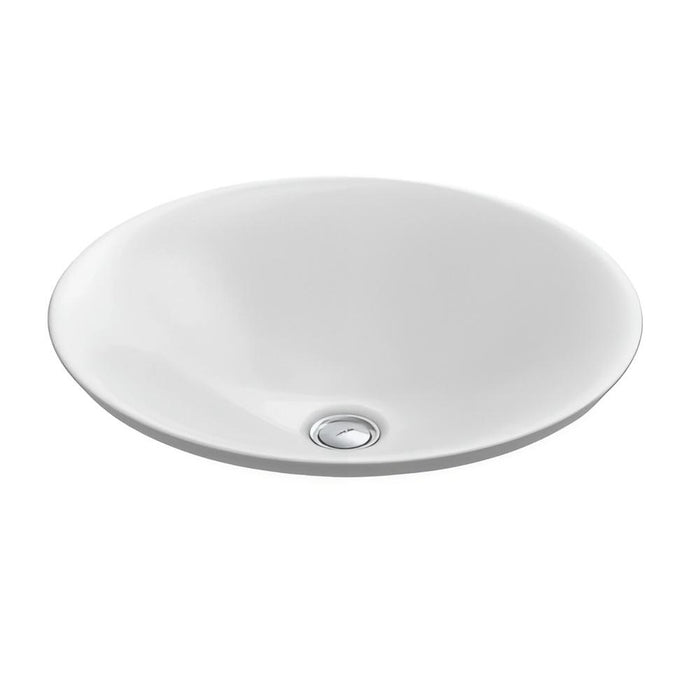 442*442*167mm Kohler Carillon Wading Pool Kohler White/Glittering Snow White/Honed Black Ceramic Round Semi Insert Basins