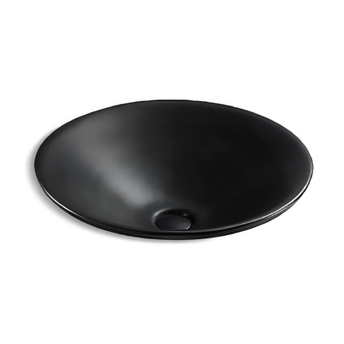 442*442*167mm Kohler Carillon Wading Pool Kohler White/Glittering Snow White/Honed Black Ceramic Round Semi Insert Basins