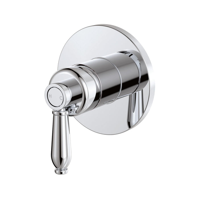 Fienza Eleanor Modern Vintage Chrome Solid Brass Round Wall Mixer