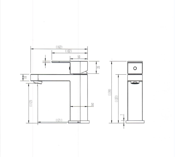 Modernnational Eva Matt Black Solid Brass Basin Mixer