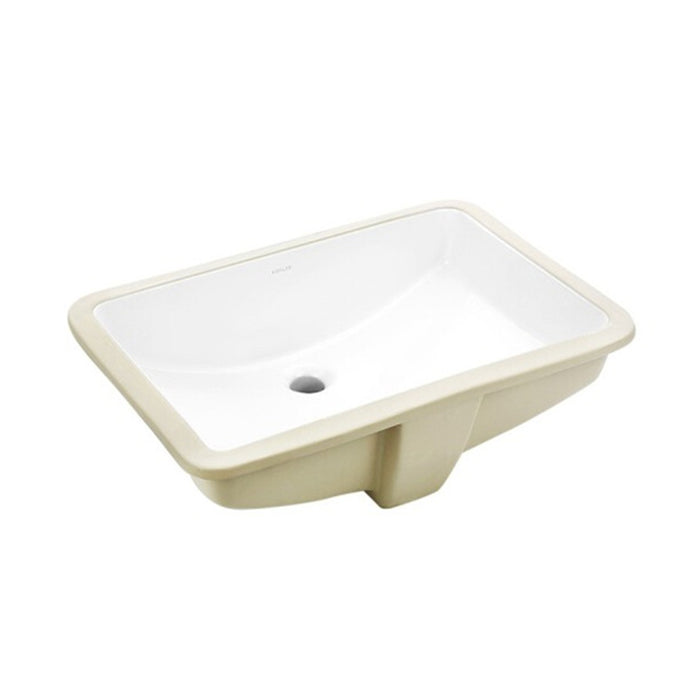 540-640*420*180mm Kohler Caxton Gloss White Ceramic Rectangle With Overflow Under-Mount Basins