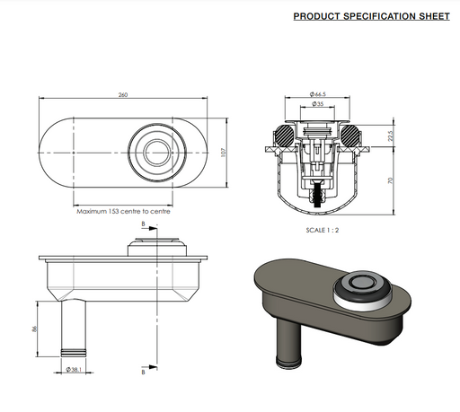 Bathdinger Pop Down 316 Stainless Steel Commercial Range - HD reno